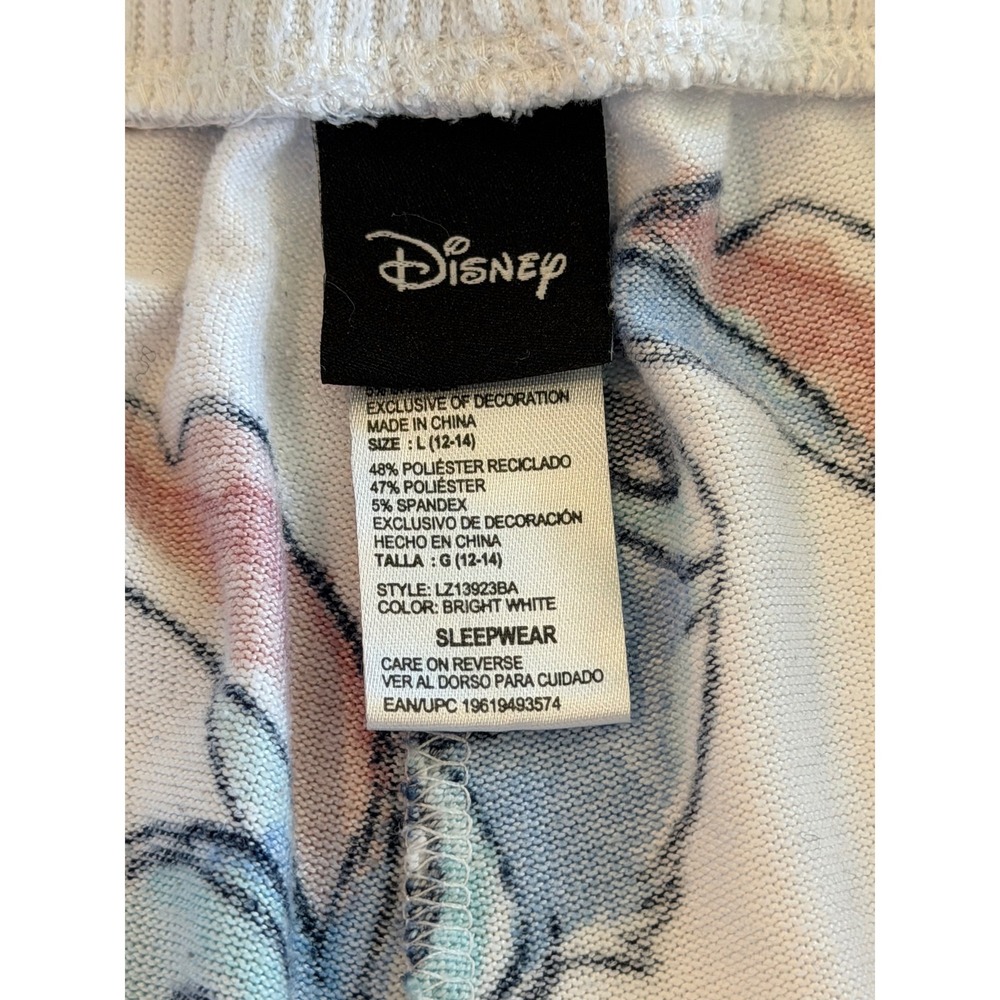 Disney Lilo & Stitch Pajama Jogger Pants Womens Large White Sleepwear - Picture 3 of 4